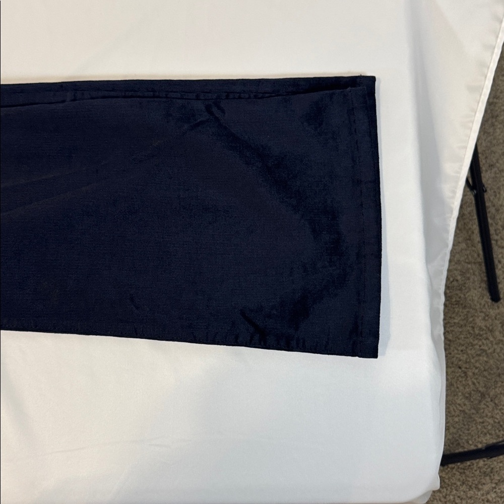 Dark Blue Flared Corduroy Pants - Picture 3 of 4